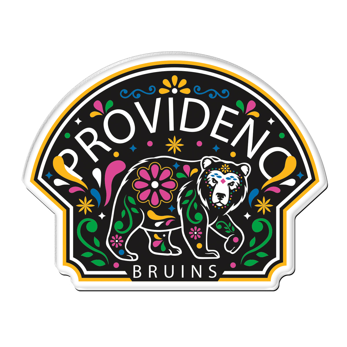 El Dia De Los Muertos Walking Bear Acrylic Magnet