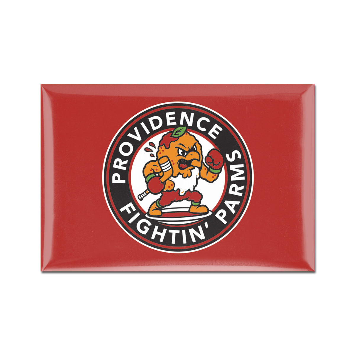Fighting Parms Fridge Magnet - Red