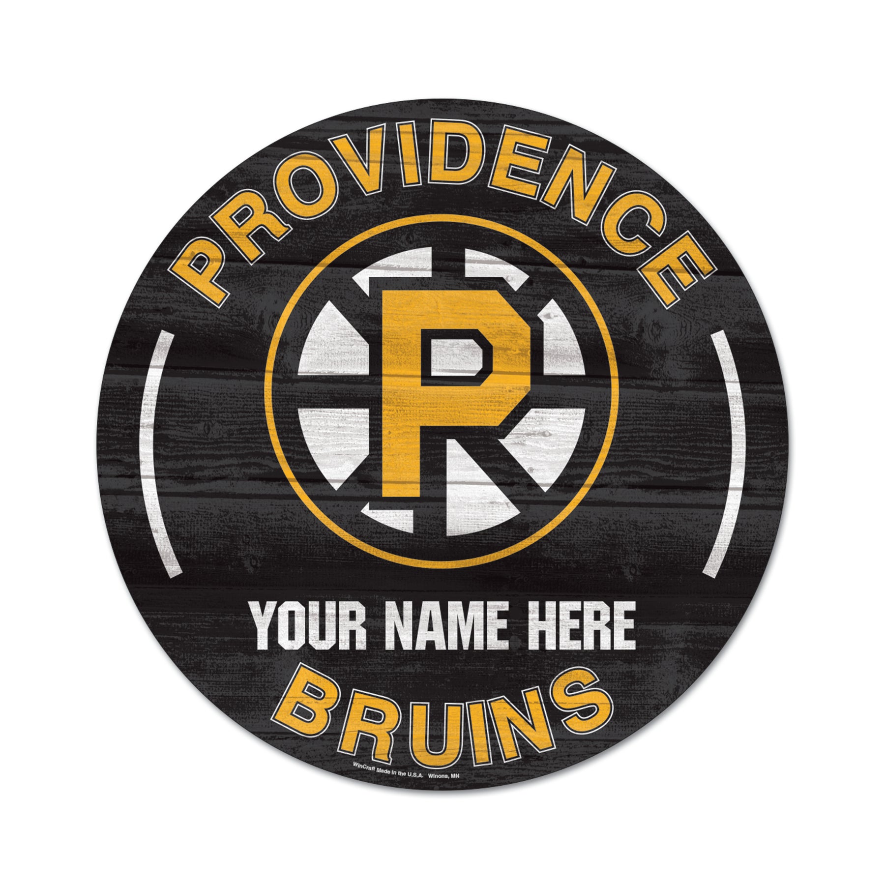 Personalized Puck Wood Sign