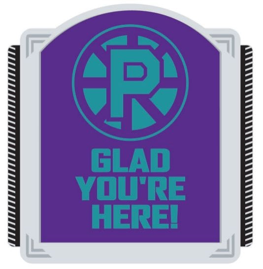 Glad You're Here Lapel Pin